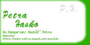 petra hasko business card